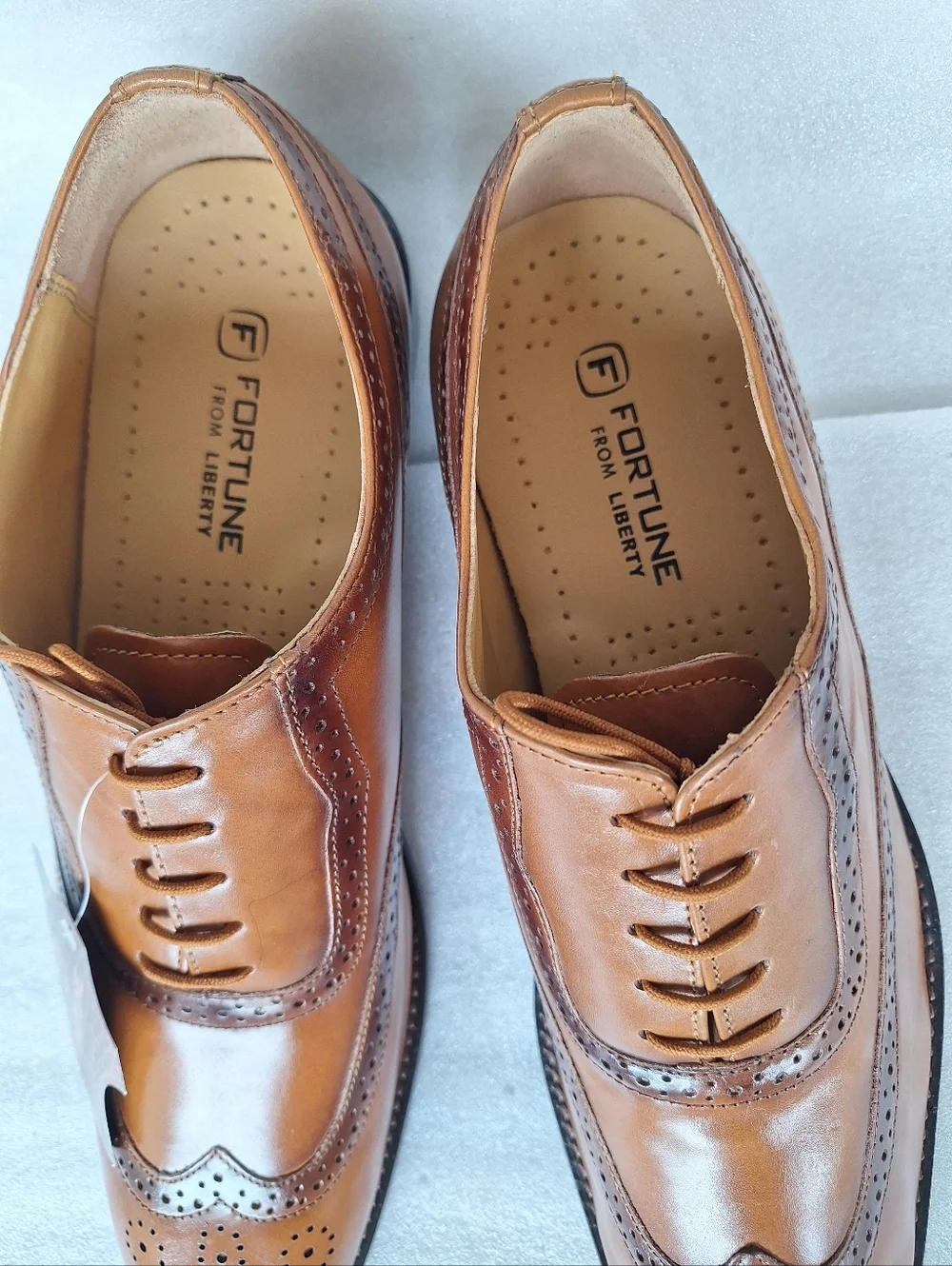 👞 NWT Liberty Fortune Men's Leather Wingtip Brogues Sz 13 👞